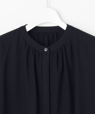 ANY SIS S ノーブルジョーゼット ブラウス ネイビー
