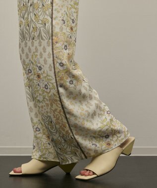 GRACE CONTINENTAL プリントイージーパンツ イエロー