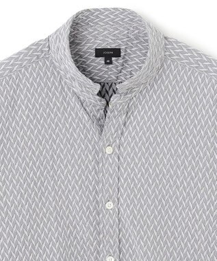 JOSEPH HOMME アロージャガードストレッチ　ウイングカラーシャツ ライトグレー系