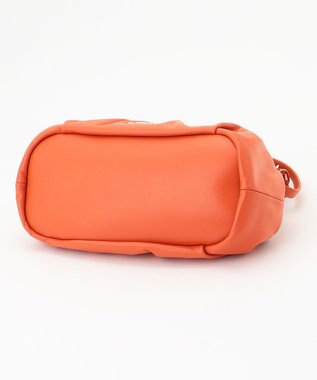 LA BAGAGERIE シープレザー　ギャザーミニバッグ オレンジ