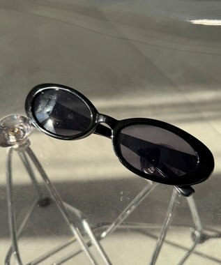 WEGO オーバルカラーレンズアイウェア ブラック