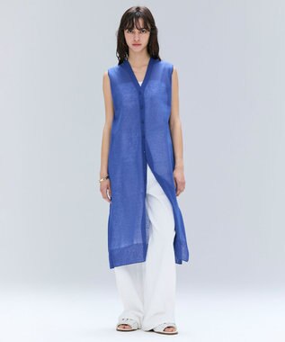 BEIGE， 【洗える】NAVIGLIO / フルレングスデニムバギーパンツ White