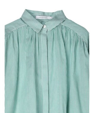 AMERICAN HOLIC カルゼギャザーシャツチュニック Stripe Green