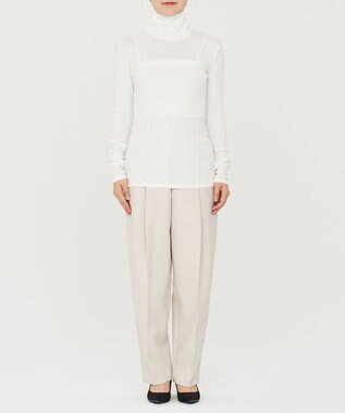 uncrave アルビニスタシフォンテレコ ハイネックカットソー（uncrave STANDARD） オフ