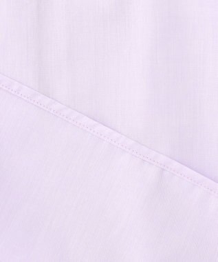 J.PRESS LADIES 【洗える】シャンブレー バンドカラー ピンタック ブラウス ラベンダー系