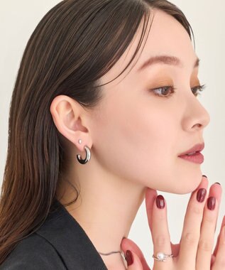 Phoebe 【金属アレルギー対応】メタルビーンズピアス　シルバー/サージカルステンレス シルバー