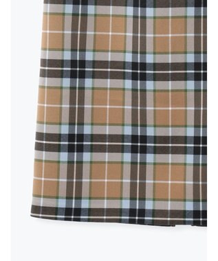 Te chichi チェックナロースカート キャメル