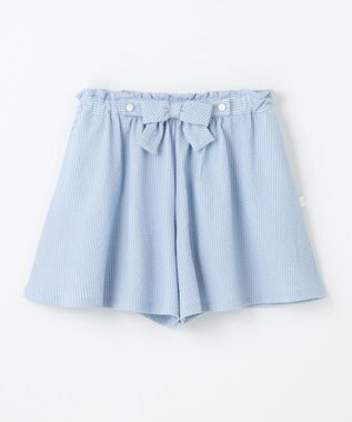 組曲 KIDS 【110-140㎝】サッカーストライプ キュロット サックスブルー