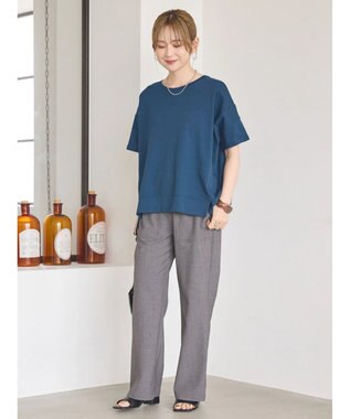 AMERICAN HOLIC 接触冷感裾切り替えカットプルオーバー Navy