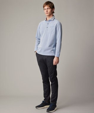 JOSEPH ABBOUD 【25SS・オーガニックコットン使用】ダディ ポロシャツ ブルー系