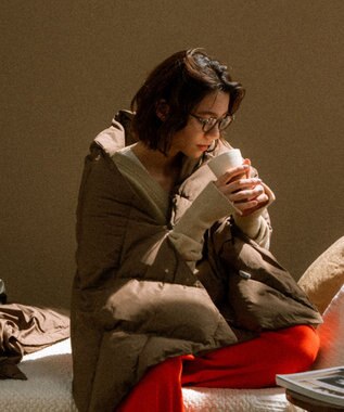 KWD 【日本製/UNISEX】DOWN SHAWL グリーンダウン ダウンショール