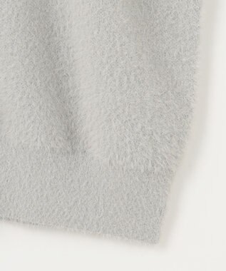 ANY SIS 【洗える】シャギーニット パーカー ライトグレー