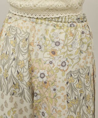 GRACE CONTINENTAL プリントイージーパンツ イエロー