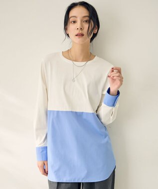 ANY シャツコンビレイヤードインナー [WEB限定]ブルー