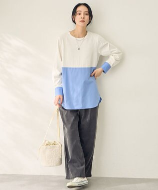 ANY シャツコンビレイヤードインナー [WEB限定]ブルー