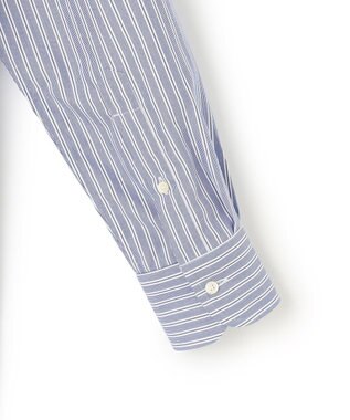 J.PRESS MEN 【PREMIUM PLEATS / 形態安定】イングリッシュストライプ ドレスシャツ / B.D. ネイビー系1