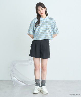 earth music&ecology Ｆｉｎｄｉｎｇ　Ｎｅｍｏ／ボーダーポロシャツ Light Blue