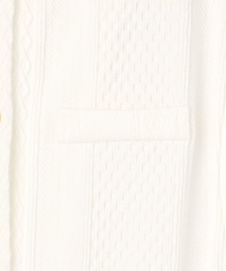 SHARE PARK LADIES 【洗える】ケーブルジャガード ジレ ホワイト系