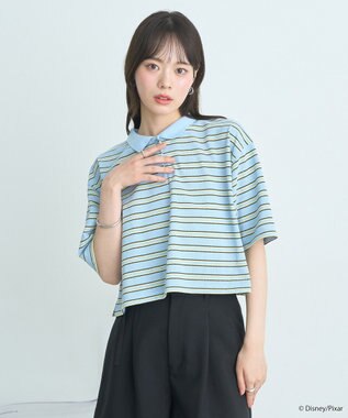 earth music&ecology Ｆｉｎｄｉｎｇ　Ｎｅｍｏ／ボーダーポロシャツ Light Blue