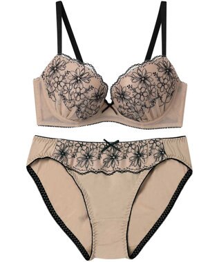 AMPHI ブラジャー ショーツセット 自然にボリュームアップ まるみバスト カップボリュームの調整可能 【ブラ＆ショーツセット】 上下セット BCC101 アンフィ／ワコール