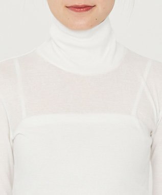 uncrave アルビニスタシフォンテレコ ハイネックカットソー（uncrave STANDARD） オフ