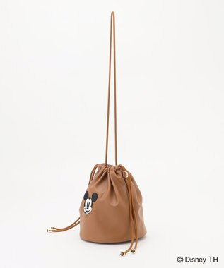 ANY 【ディズニー】ミッキーマウス／フェイクレザー巾着バッグ ブラウン