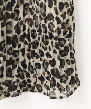 ANY 【ウエストゴム】レオパードプリーツスカート レオパード