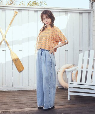 earth music&ecology Ｆｉｎｄｉｎｇ　Ｎｅｍｏ／ボーダーポロシャツ Orange