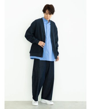 CRAFT STANDARD BOUTIQUE ケーブル柄カットカーディガン1 Navy