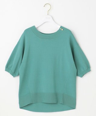 ANY SIS 【接触冷感・UVケア】フロント切替 プルオーバー ブルーグリーン