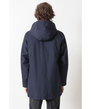 DAKS H2OFFタフタ 撥水・軽量ステンカラーコート ネイビー