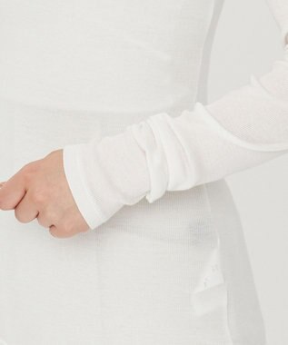 uncrave アルビニスタシフォンテレコ ハイネックカットソー（uncrave STANDARD） オフ