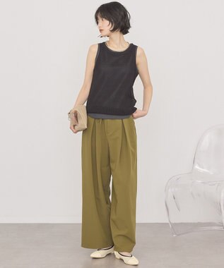 AMERICAN HOLIC 【２点セット】メッシュレイヤードタンクトップ Black