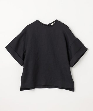 NAVE 【ReNAVE　洗える】スラブツイルブラウス ブラック系