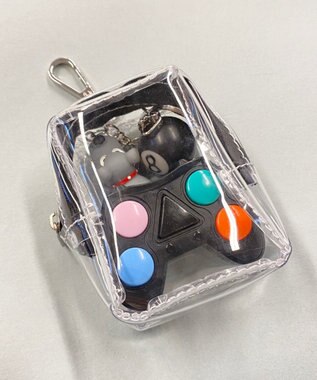 WEGO 立体クリアミニポーチ ブラック