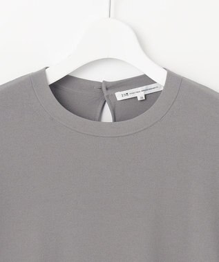 23区 S 【ご好評につきカラー追加/洗える】クロスコンビ パフスリーブ ニット カーキ系