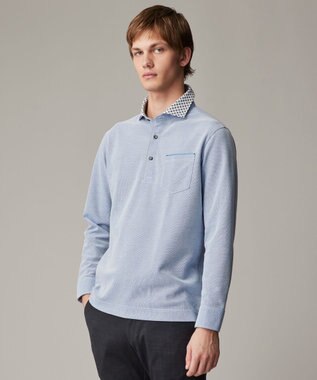 JOSEPH ABBOUD 【25SS・オーガニックコットン使用】ダディ ポロシャツ ブルー系