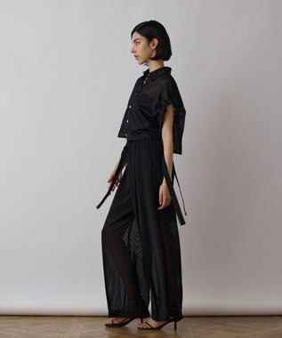 GRACE CONTINENTAL ソフトファイユパンツ ブラック