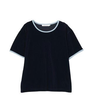 AMERICAN HOLIC シアーベロア配色プルオーバー Navy