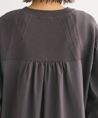 Green Parks ミニケーブルドッキングニットチュニック Charcoal Gray