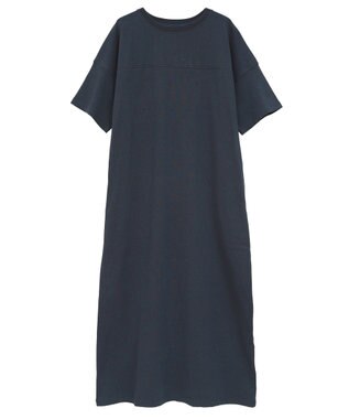 CRAFT STANDARD BOUTIQUE ビッグシルエット5分袖ワンピース Navy