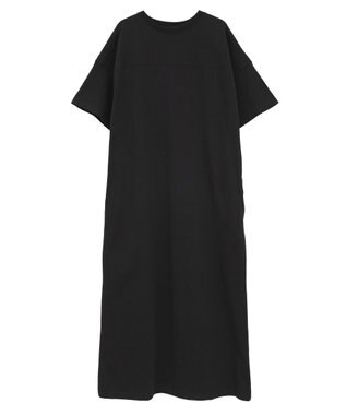 CRAFT STANDARD BOUTIQUE ビッグシルエット5分袖ワンピース Black