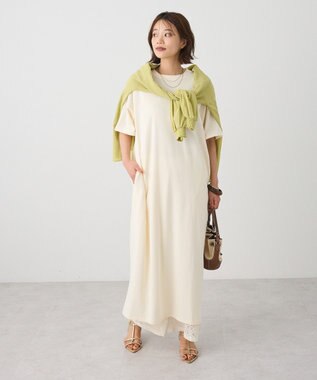 CRAFT STANDARD BOUTIQUE ビッグシルエット5分袖ワンピース Ivory