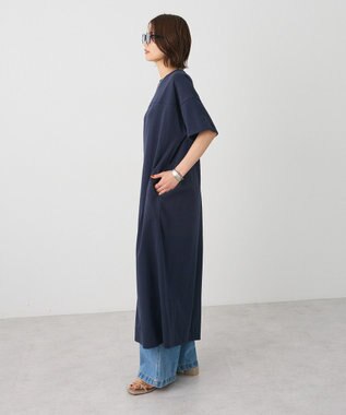 CRAFT STANDARD BOUTIQUE ビッグシルエット5分袖ワンピース Navy