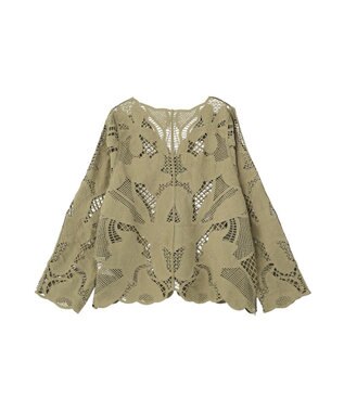 Green Parks レースカーディガン Khaki