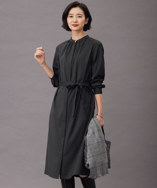 J.PRESS LADIES 【洗える】T/W/R ウォッシャブル ワンピース グレー系