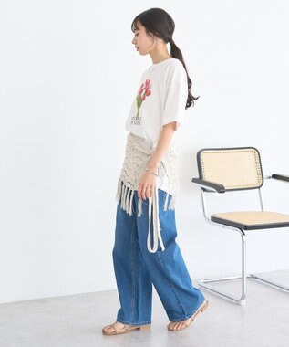 earth music&ecology アソートプリントＴシャツ Off White