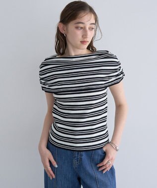 YECCA VECCA シャーリングオフショルニット