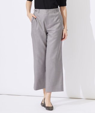 J.PRESS LADIES 【セットアップ対応・洗える・UVケア・速乾】 OXIJEWELストレッチ セミワイド パンツ ライトグレー系