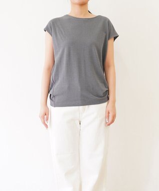 TOQUE  〈大草直子さんアドバイザー〉 【洗える/天然素材】ロイヤルベビーアルパカ×タンギスコットン鹿の子フレンチT チャコール